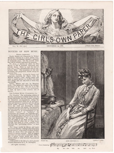 Original antique engraving from The Girl's Own Paper 1888-1890